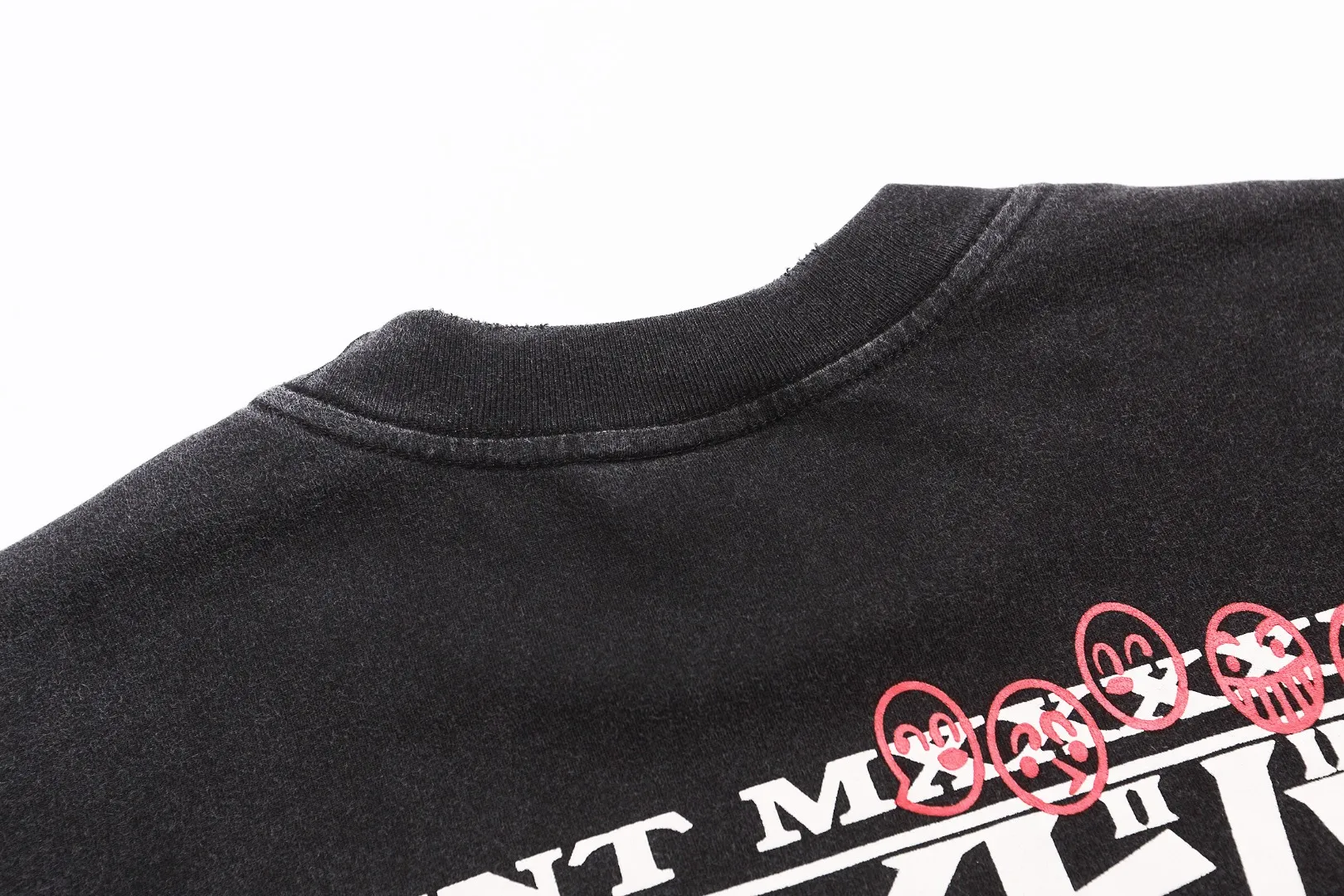 SAINT Michael EASY COME interstellar denim washed damaged loose long-sleeved T-shirt Fabric: 260g Style number: SM03 Size: S-M-L-XL Color: Black Price: P156